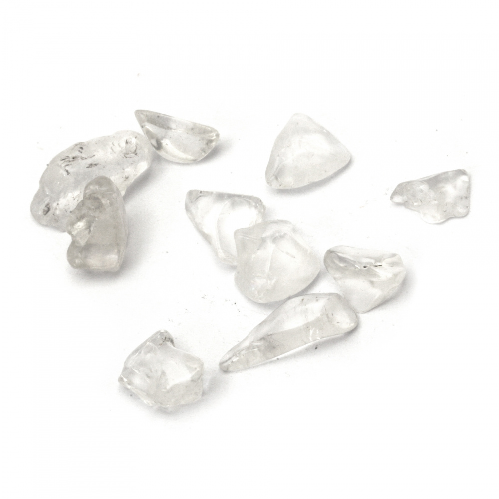 Natural MOUNTAIN CRYSTAL Gemstones, no hole 5 ~ 8x2 ~ 5 mm -20 grams