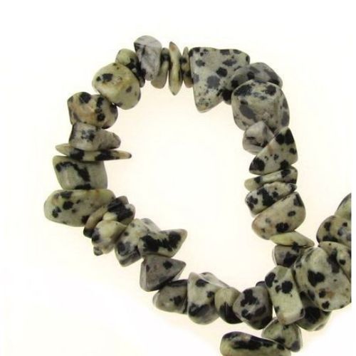 DALMATIAN JASPER Grade A Gemstone Chip Beads Strand 5-7 mm ~ 90 cm  