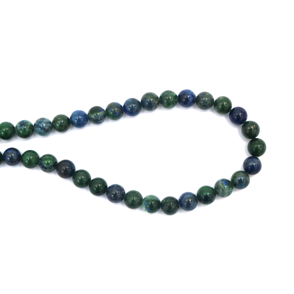 Natural Azurite Round Beads Strand 8 mm ~ 46 pieces