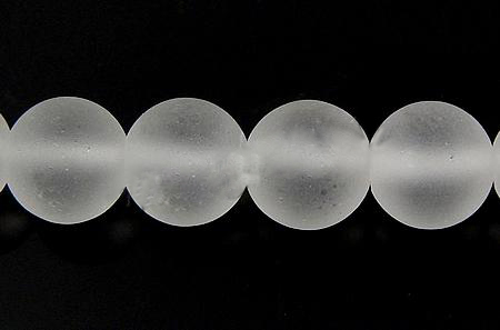 MOUNTAIN CRYSTAL, Class A /  String Frosted Ball-shaped Beads, Ball: 8 mm ~ 48 pieces