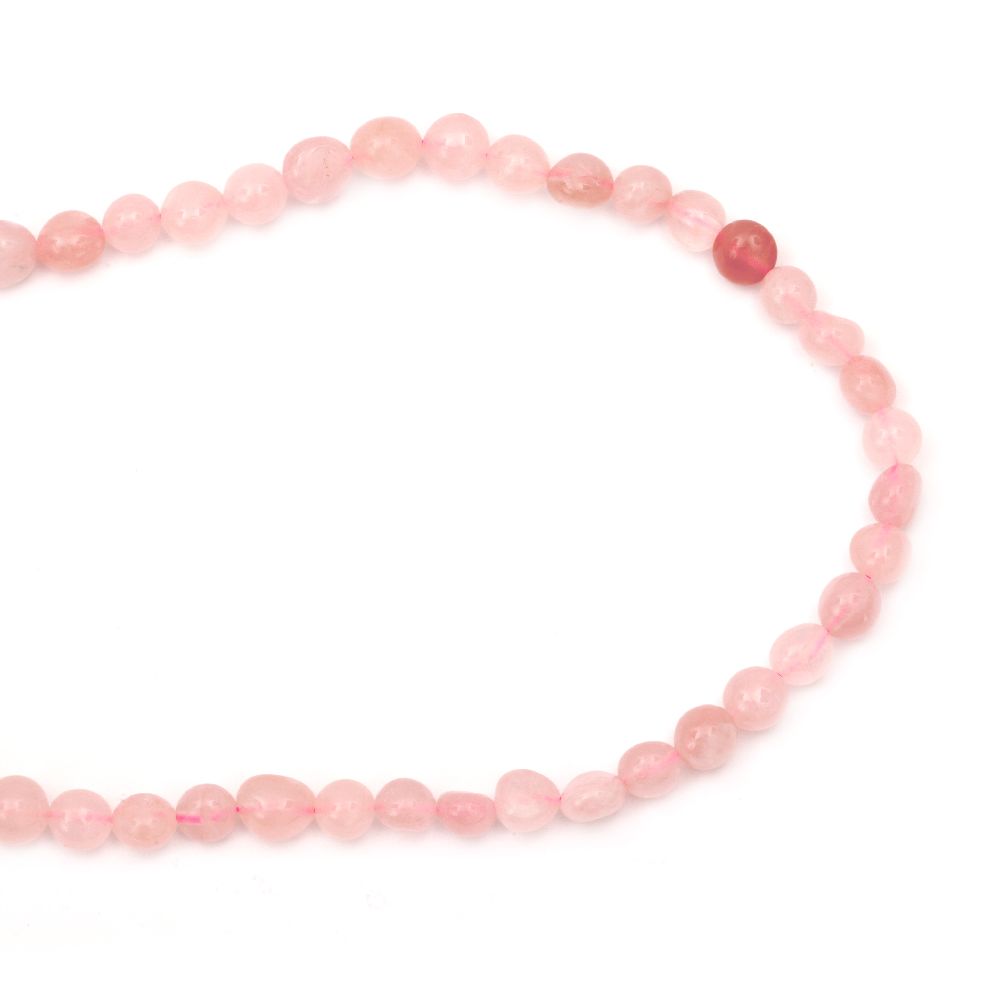 Semi-Precious pink QUARTZ 7~11x8~12mm String Beads ~ 45 Pieces