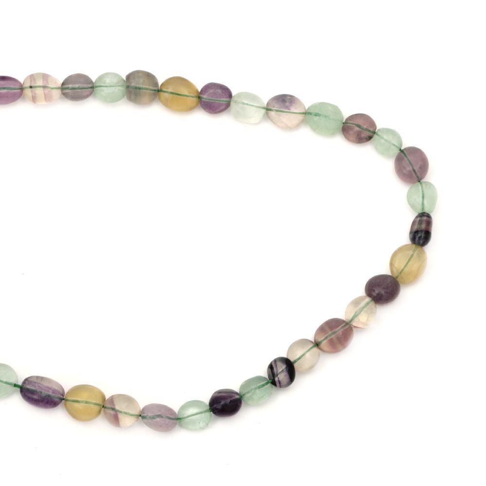 String Semi-precious Stone Beads / FLUORITE, 5 ~ 12x6 ~ 7 mm ~ 50 pieces