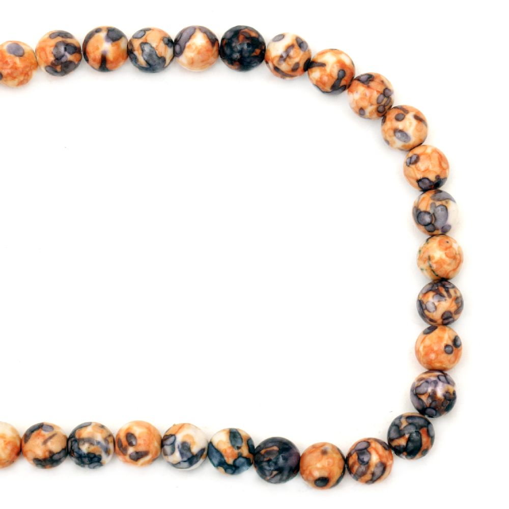Gemstone Beads Strand, Synthetic Turquoise, Round, Colorful, 8mm, ~48 pcs