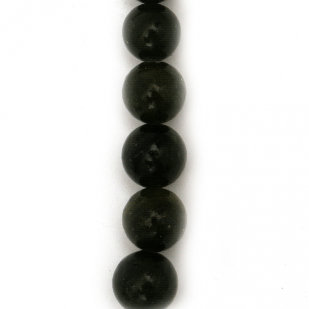 Наниз мъниста полускъпоценен камък ЖАДЕИТ Xinyi топче 8 мм ~48 броя