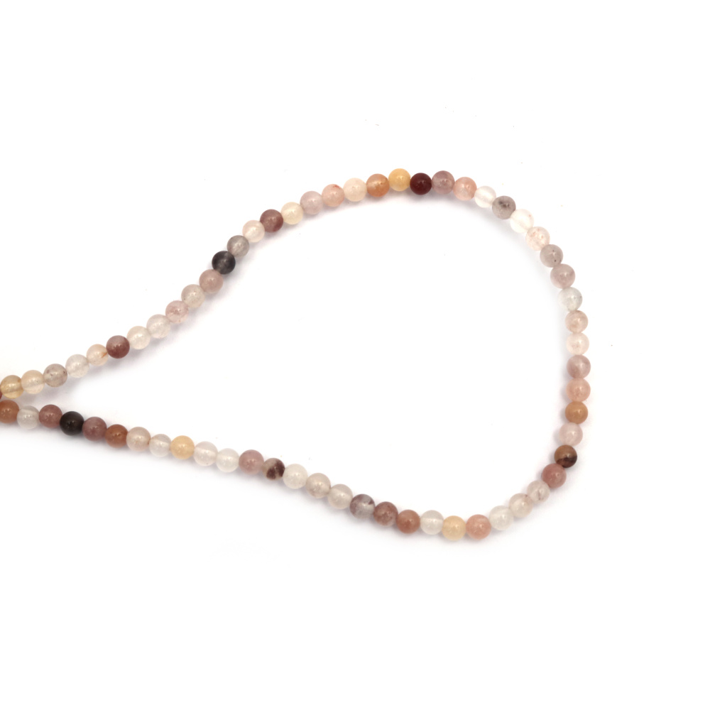 String of Semi-Precious Stone Beads Natural HETIAN NEPHRITE JADE, Ball: 4 mm ~ 85 pieces