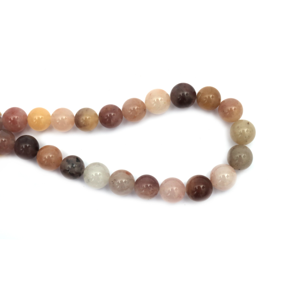String of Semi-Precious Stone Beads Natural HETIAN NEPHRITE JADE, Ball: 12 mm ~ 31 pieces