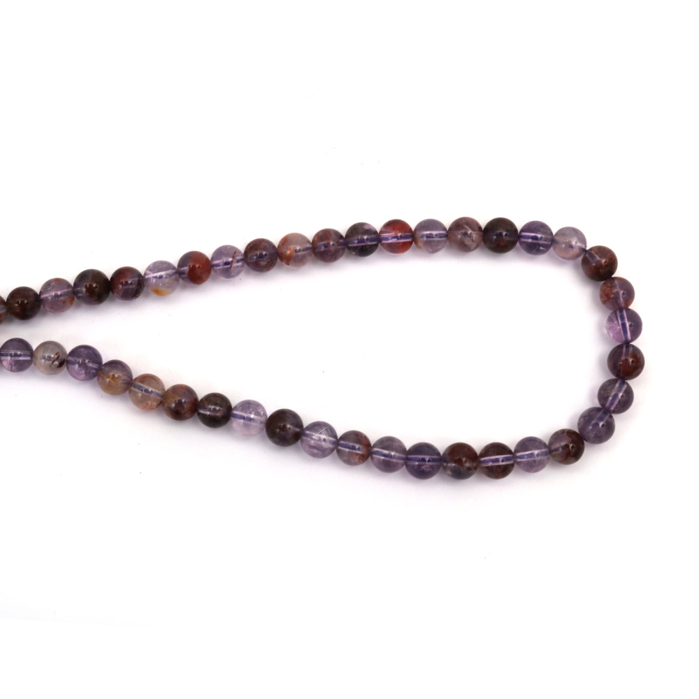 String of Semi-Precious Stone Beads Natural AURALITE Grade A, Ball: 6 mm ~ 65 pieces