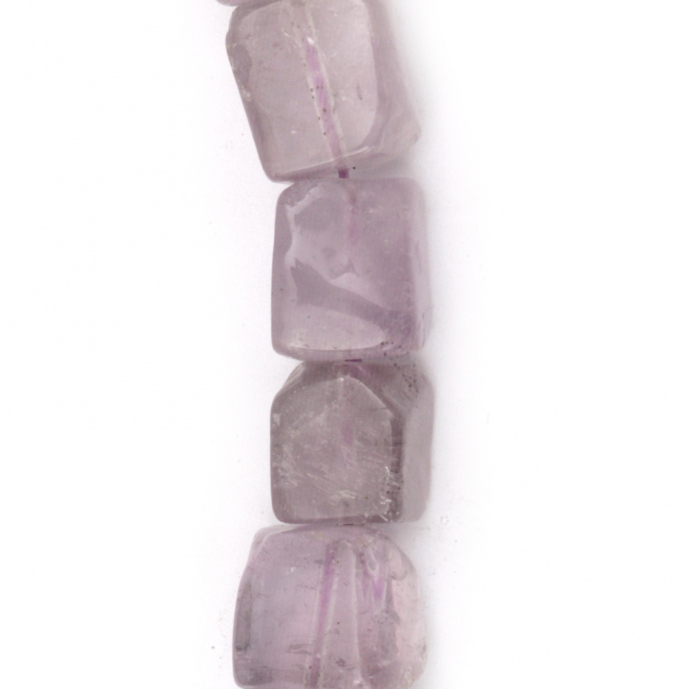 String Tumbled Gemstone Beads / AMETHYST, Lavender, 10 ~ 18x8 ~ 13 mm 28 ~ 32 pieces