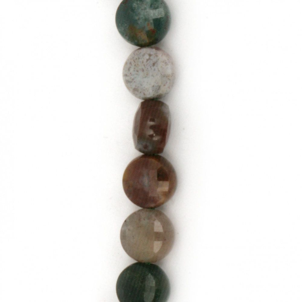 Margele de sfoară piatră semiprețioasă AHAT INDIAN fațetat 6x6x4 mm ~ 60 bucăți