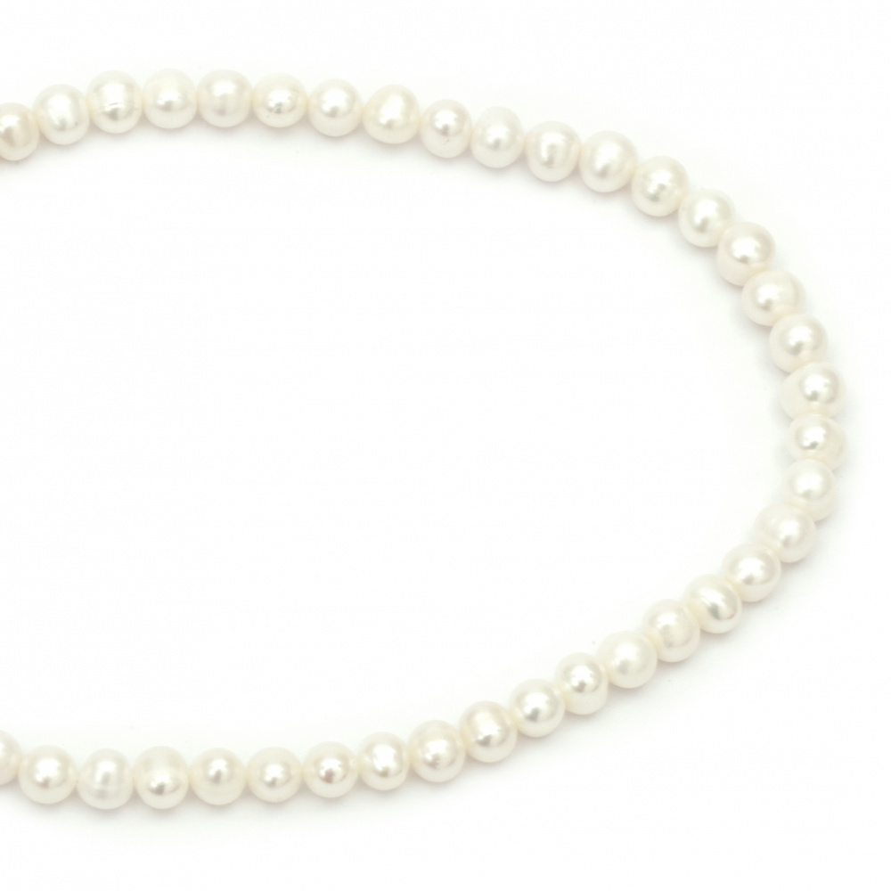 String Beads Natural Pearl 8~9mm Hole 1mm Class AA Color Cream ~47~49 pcs