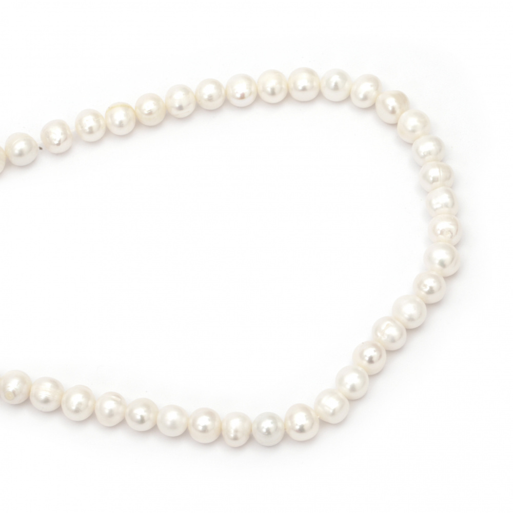 String Beads Natural Pearl 10 ~ 11mm Hole 1mm Class AA Color Cream ~ 39pcs