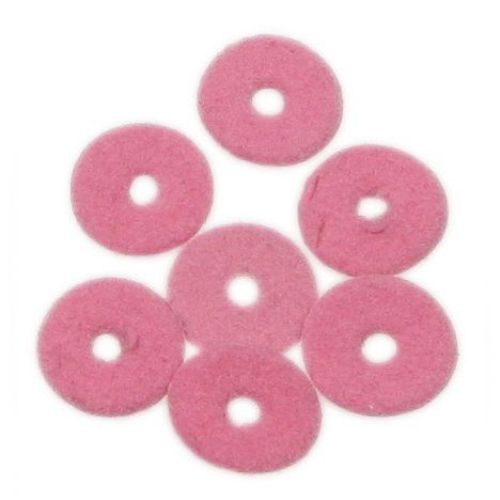 Șaibă din velur 10x2 mm roz -2.95 grame ~ 105 bucăți