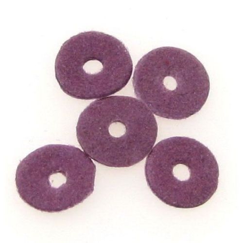 Washer Bead made by Faux Suede, 10x2 mm, Purple - 2.95 grams ~ 105 pieces