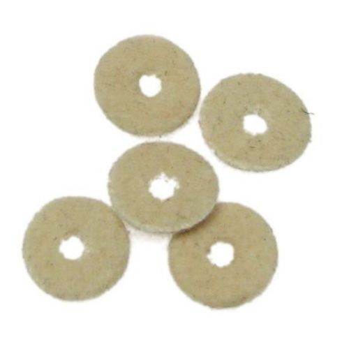 Suede Washer Bead for DIY Jewelry and Decoration, 10x2 mm, Beige - 2.95 grams ~ 105 pieces