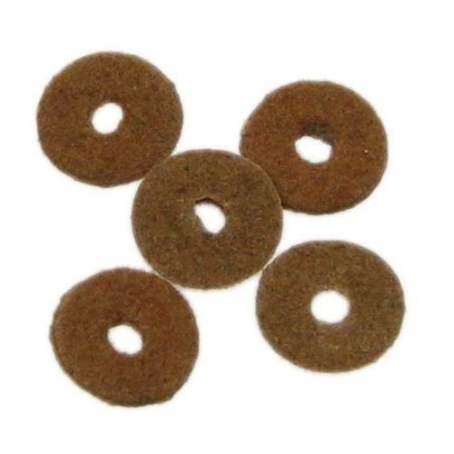 Faux Suede Washer Bead, 10x2 mm, Brown - 2.95 grams ~ 105 pieces