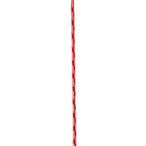 Red and White Knitted Cord G2-7 for Martenitsi and other Accessories / 1 mm - 50 meters