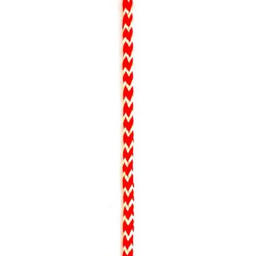 Silk Round Cord (V 22 Pan), 6 mm Herringbone Knit - 50 meters
