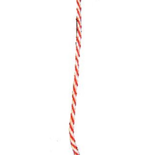 Silk White-Red Twisted String / 3 mm - 20 m