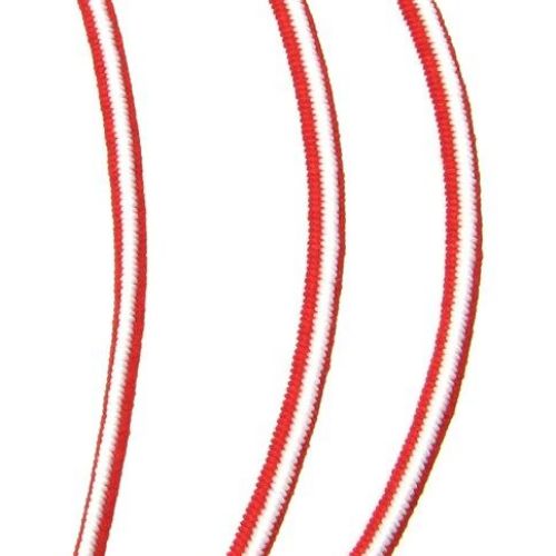 Red-White Band for BABA MARTA Day / 5 mm, K - 30 meters