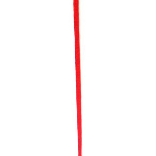Шнур полиамид лъскав 2 мм червен -10 метра