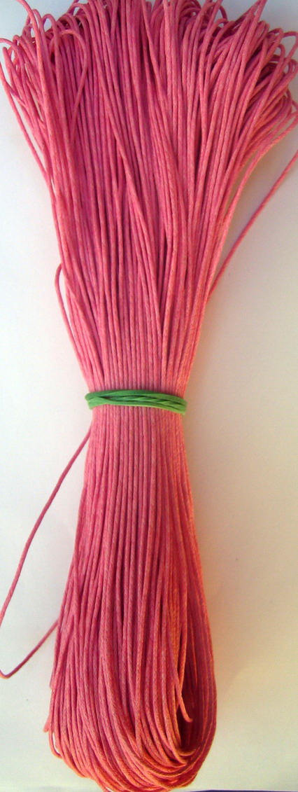 Κορδόνι βαμβακερό 1 mm ροζ -70 μέτρα