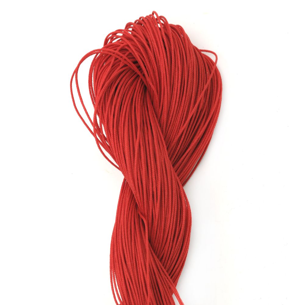 Red Polyester Thread with Base, 0.8 mm - 90 meters