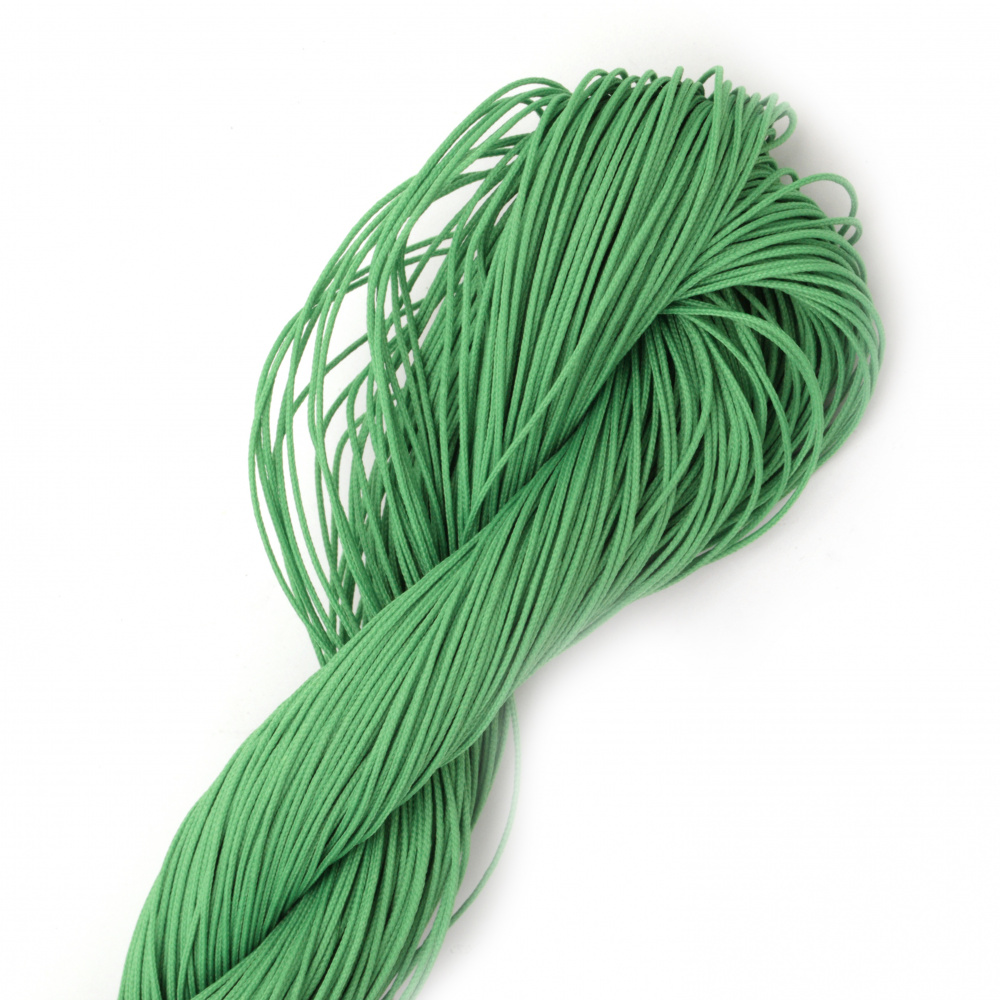 Polyester jewellery cord with cord 0.8 mm green -90 meters