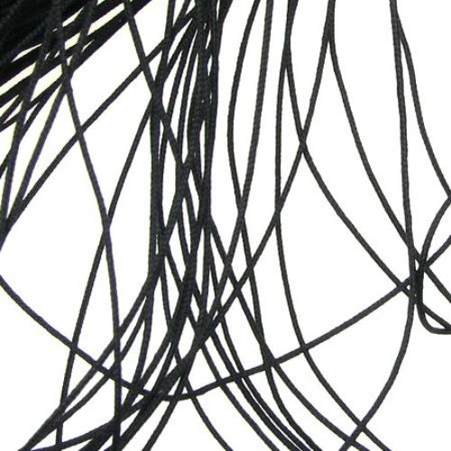 Snur poliester cu baza de cablu 0,8 mm negru -90 metri