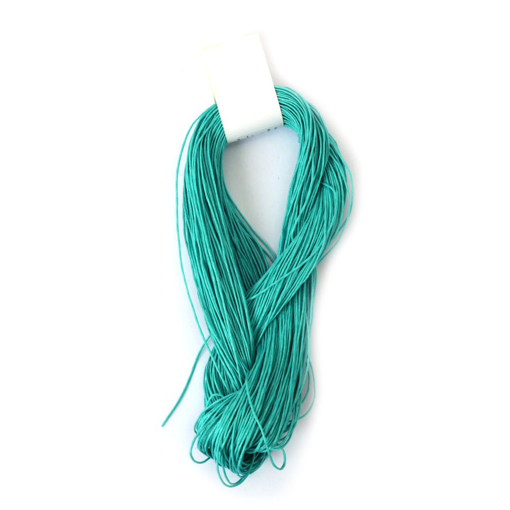 Șnur din Bumbac Apretat 0.8 mm Turcoaz – ~62 metri