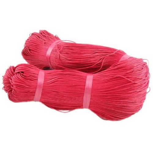 Colored cotton cord 1 mm red ~ 76 meters