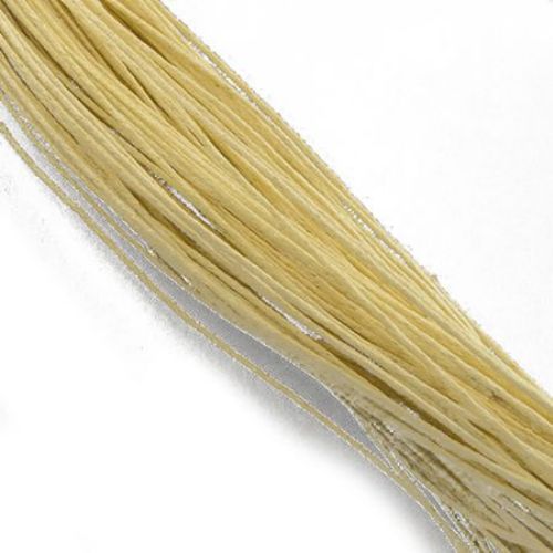 Colored cotton cord1 mm yellow light ~ 76 meters