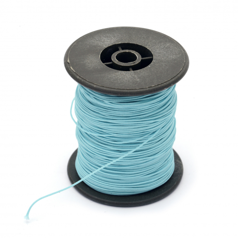 Polyester cord with cord base 0.8 mm blue light ~ 100 meters
