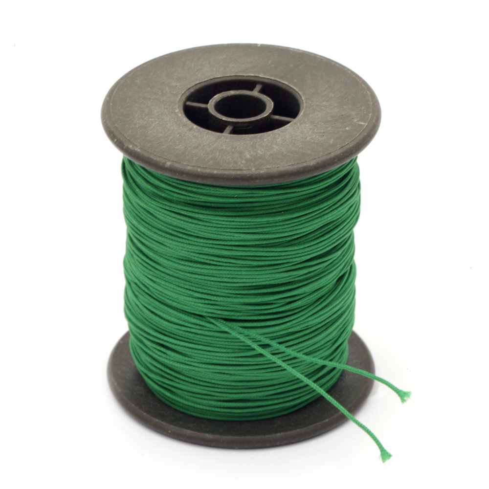 Polyester cord with cord base 0.8 mm green ~ 100 meters