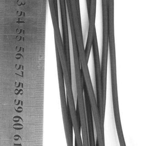 Snur silicon 3,3 mm tub negru mat -100 metri