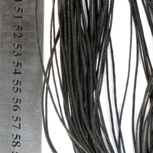 Jewellery cotton cord 2 mm black ~ 68 meters