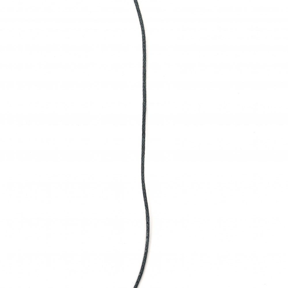 Памучен колосан шнур/конец/ 1 мм сив тъмно ~76 метра