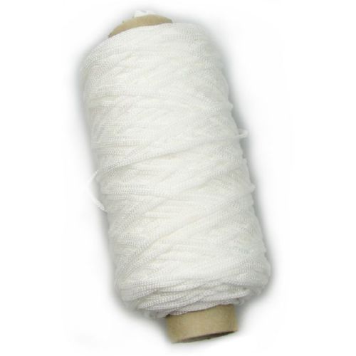 Полиестерен шнур 2 мм за гривни и гердани цвят бял -100 метра