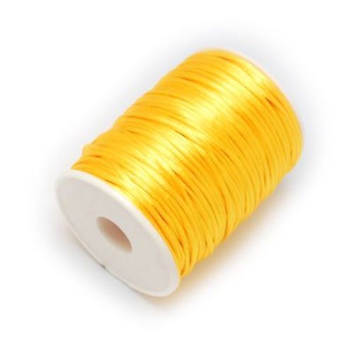 Cord polyamide shiny 2 mm orange light -10 meters