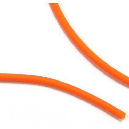 Κορδόνι σιλικόνης πορτοκαλί 3 mm -5 μέτρα