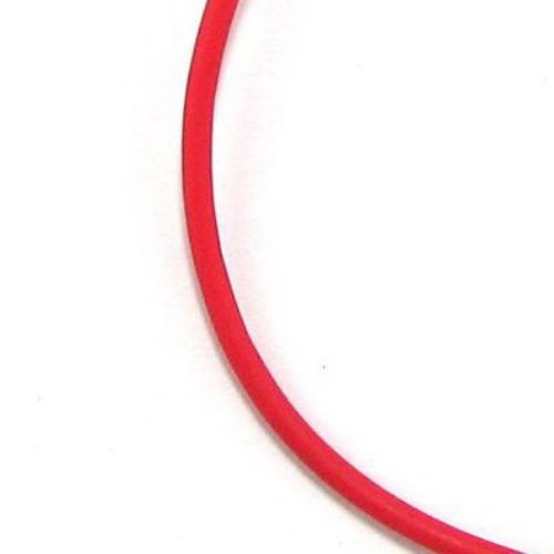 Κορδόνι σιλικόνης 2 mm κόκκινο -5 μέτρα