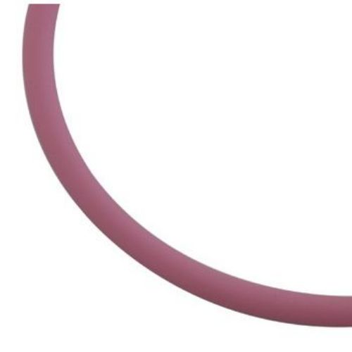 Κορδόνι σιλικόνης με τρύπα χρώμα ροζ 2 mm - 5 μέτρα