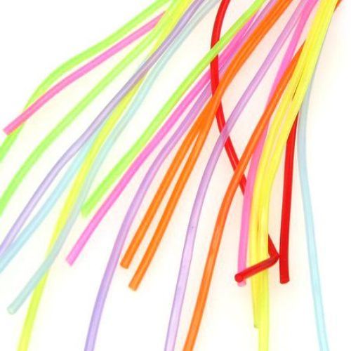 Mixed Colors Silicone Cord, 1.8 mm, Hole: 1.2 mm, 30 pieces x1 meter