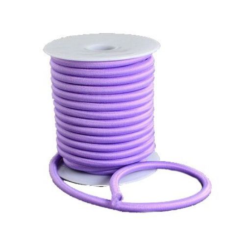 Tub silicon gaura 5 mm 2 mm acoperit cu fir de poliester violet -1 metru