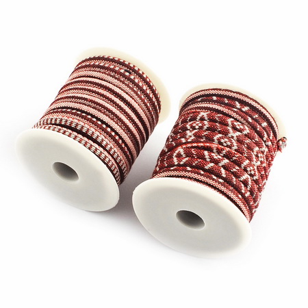 Ethnc Fabric Cord 6 ~ 7 mm round -1 meter