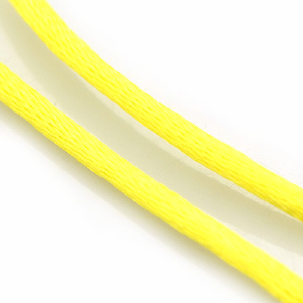 Shiny Polyamide Cord for Jewelry Making and Crafts / 1.5 mm / Yellow ~ 15 meters