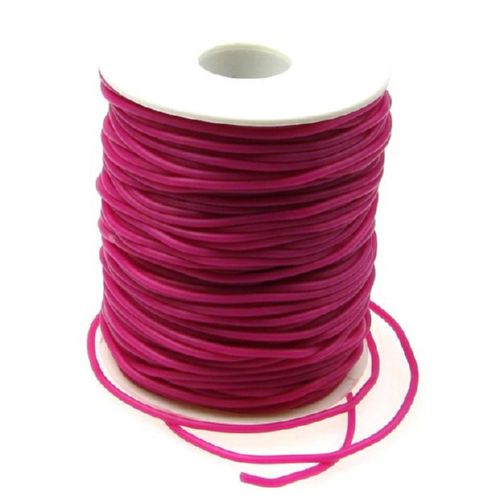 Silicone cord 2 mm hole 0.5 mm cyclamen -52 meters