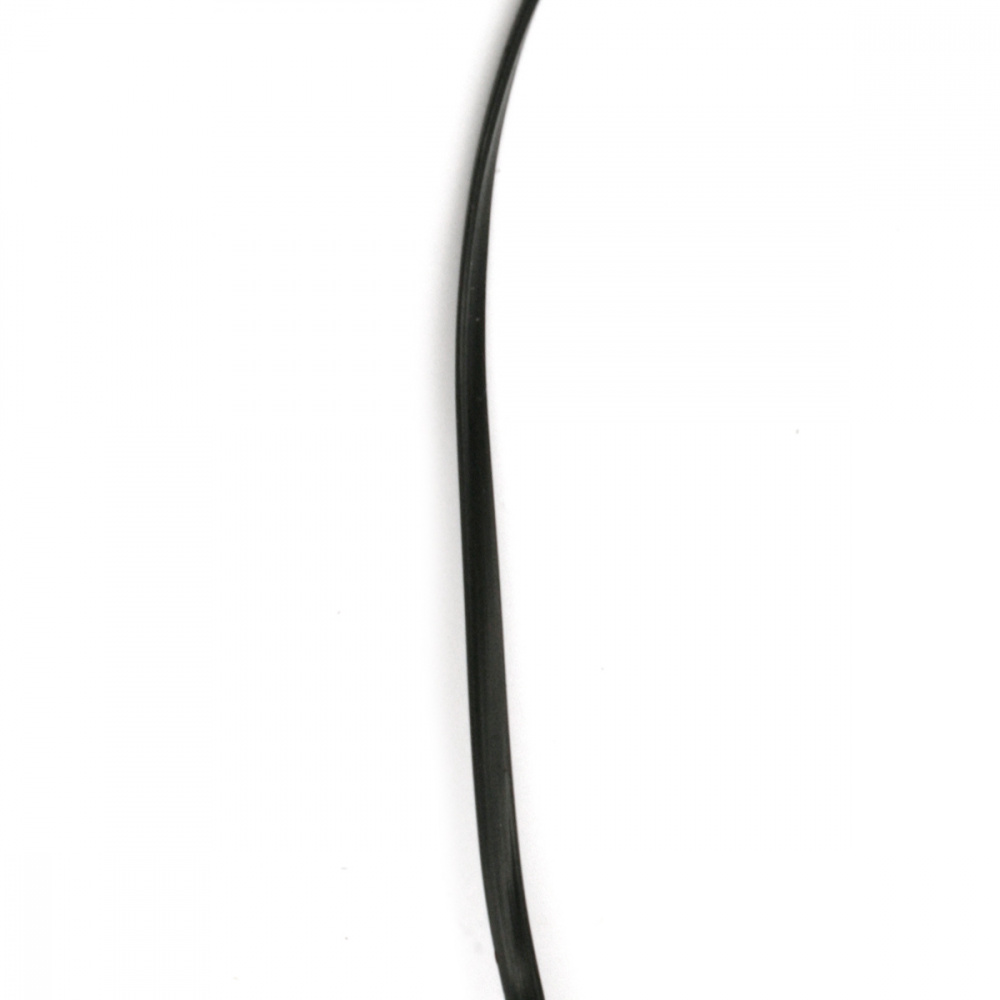 Плосък силиконов шнур черен 2x0.8 мм 30 броя x1 метър 