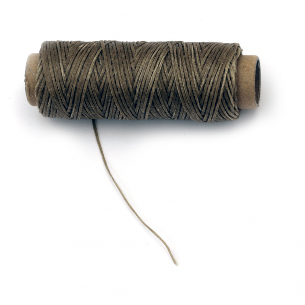 Wax thread 0.8 mm beige - 50 meters