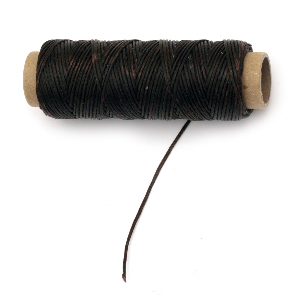 Wax thread 0.8 mm brown - 50 meters