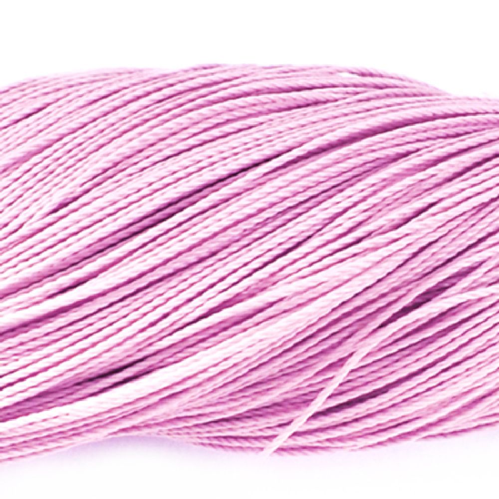 Stringed polyester cord1 mm pink ~ 80 meters